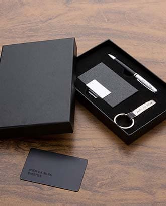 Kit Executivo com Cartão de Visitas NFC